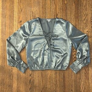 Guess Eco Tami Lace Up Top | Size XS